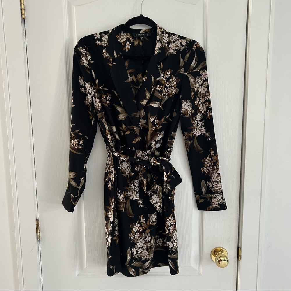 Floral Tie Dress / Size XS *